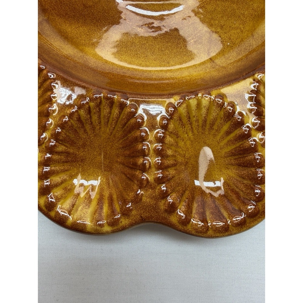 Vintage California USA E400 Ceramic Deviled Egg 12" 16 Count Serving Plate/... - Picture 4 of 15